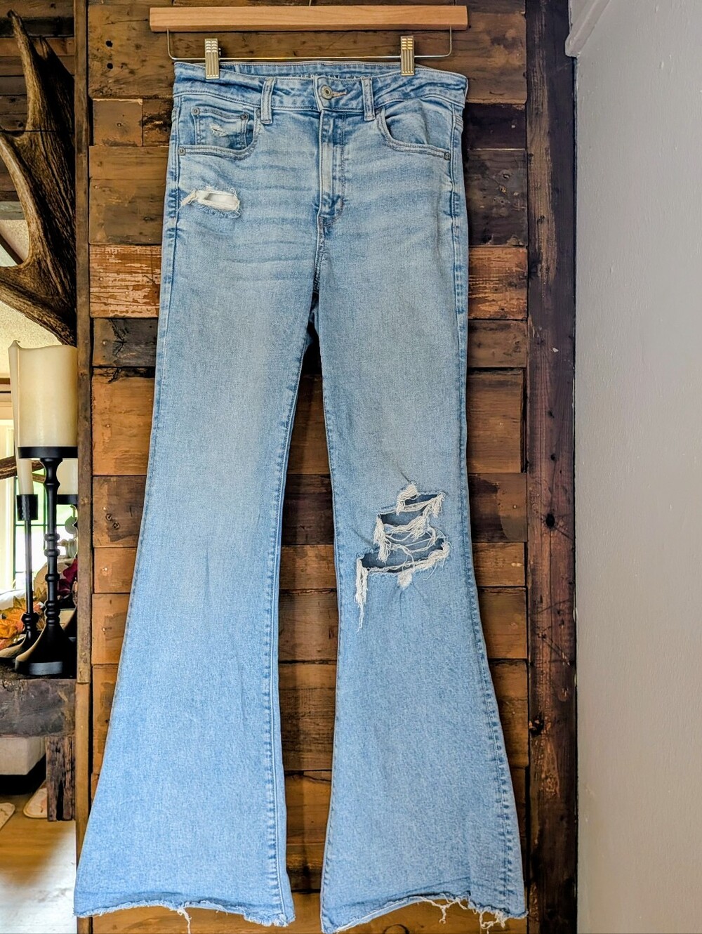 American Eagle Outfitters Super High Rise Flare Jeans